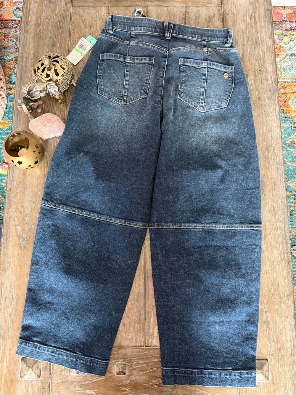 Democracy Skyrise Barrel Dark Blue Denim Jeans - Picture 9 of 12